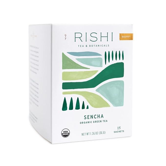 Rishi Tea Sencha Green Tea | USDA Organic Direct Trade Sachet Tea Bags, Certified Kosher Caffeina... | Amazon (US)