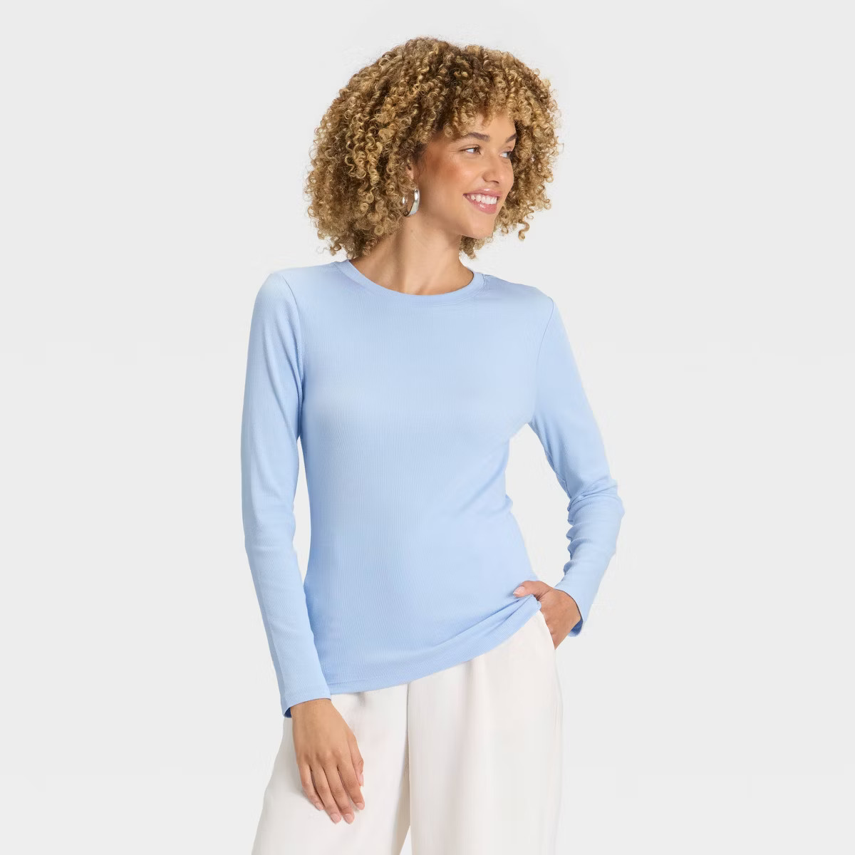 Women's Slim Fit Long Sleeve Top - A New Day™ | Target