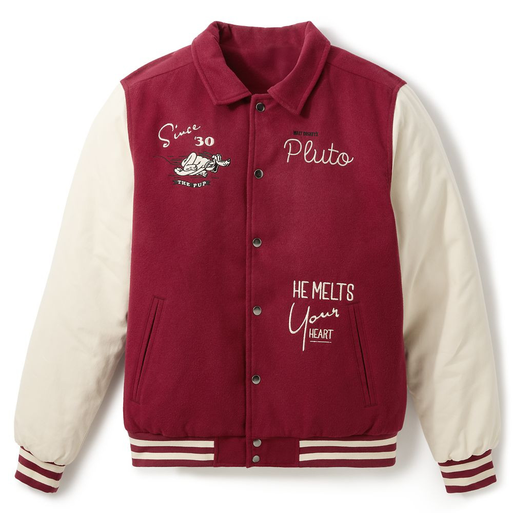Pluto Varsity Jacket for Men by Our Universe – 95th Anniversary – Exclusive | Disney Store