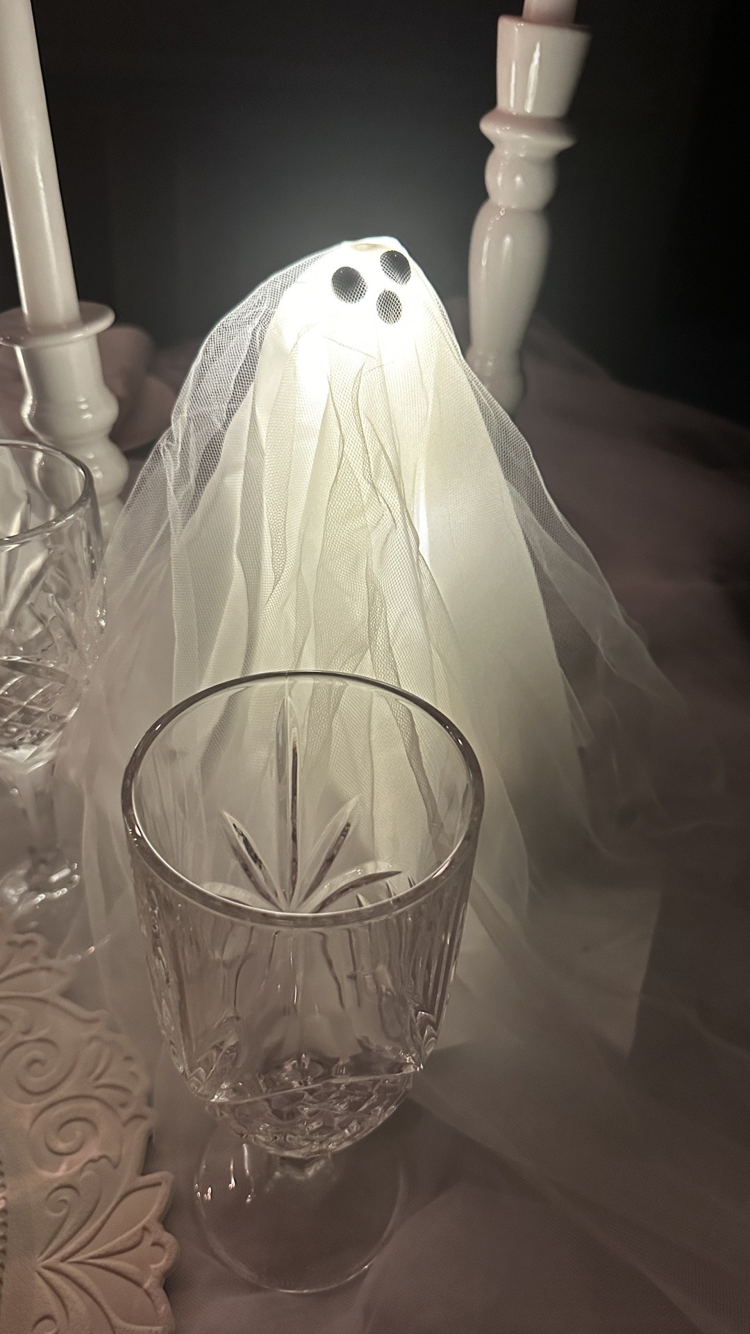 Spooktacular chic! 👻✨ Spooky season is officially here, and I am obsessed with how this glowing ghost tablescape turned out. It’s elegant, cozy, and just the right amount of moody for Halloween hosting! 🕯️🤍
Everything you need to recreate this glowing, spooky-chic dinner setup is linked on my @shop.ltk page! Tap the link in my bio to shop the tablecloth, glowing ghost DIY essentials, taper candles, and crystal stemware.
#LTKhome #LTKhalloween #HalloweenDecor #SpookySeason #TablescapeInspo #HalloweenTablescape #GhostDecor #HalloweenHosting #MoodyHome #DIYHalloween #LTKstyletip