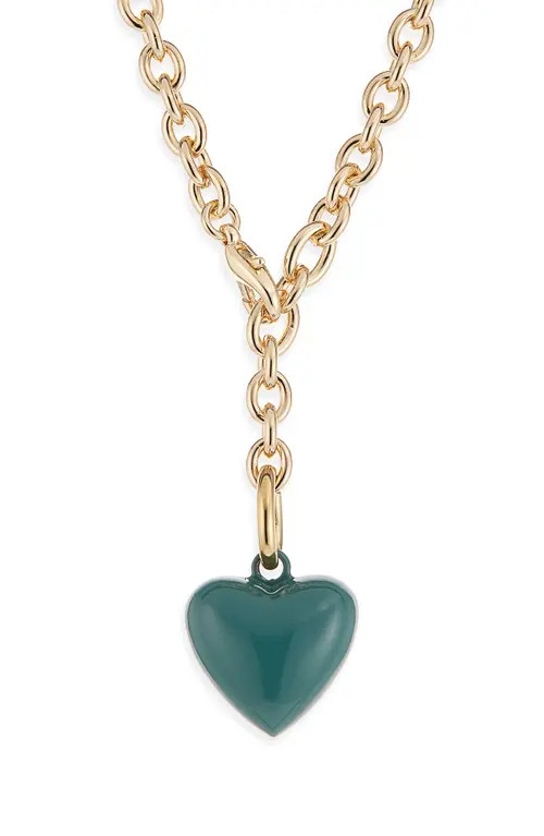 ROXANNE ASSOULIN The Mini Puffy Heart Necklace in Forest at Nordstrom | Nordstrom