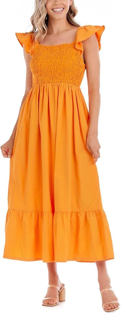 Mud Pie Women's Keya Smocked Maxi Dress | Amazon (US)