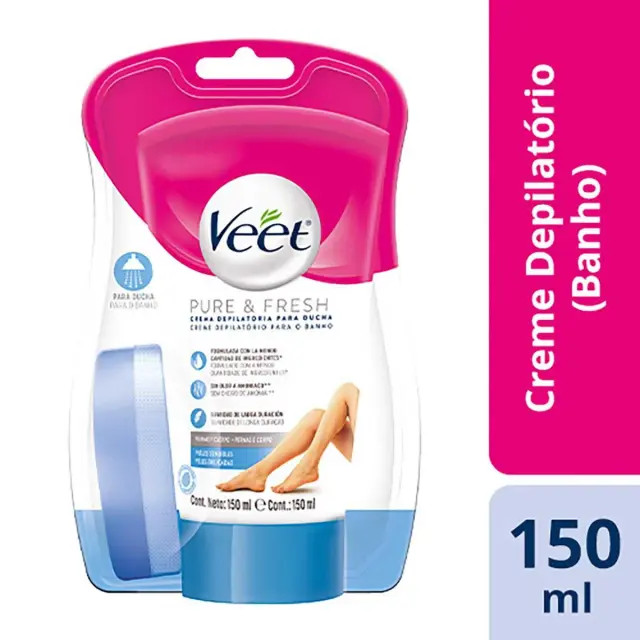 Creme Depilatório para Banho Veet Pure & Fresh 150ml | DrogaRaia (BR)