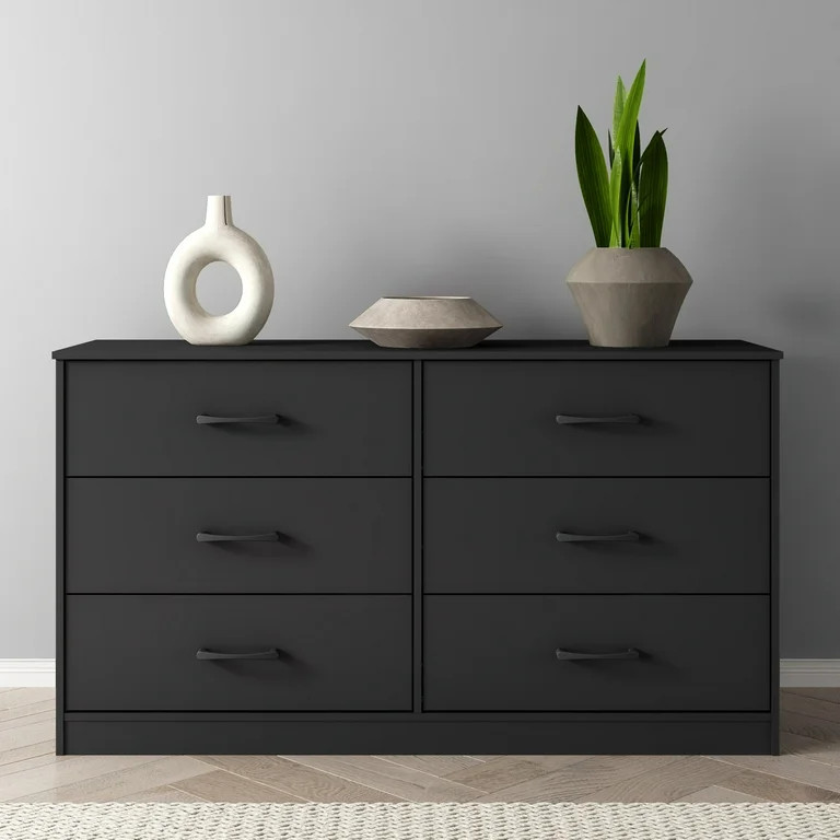Mainstays Ardent 6 Drawer Dresser, Black | Walmart (US)