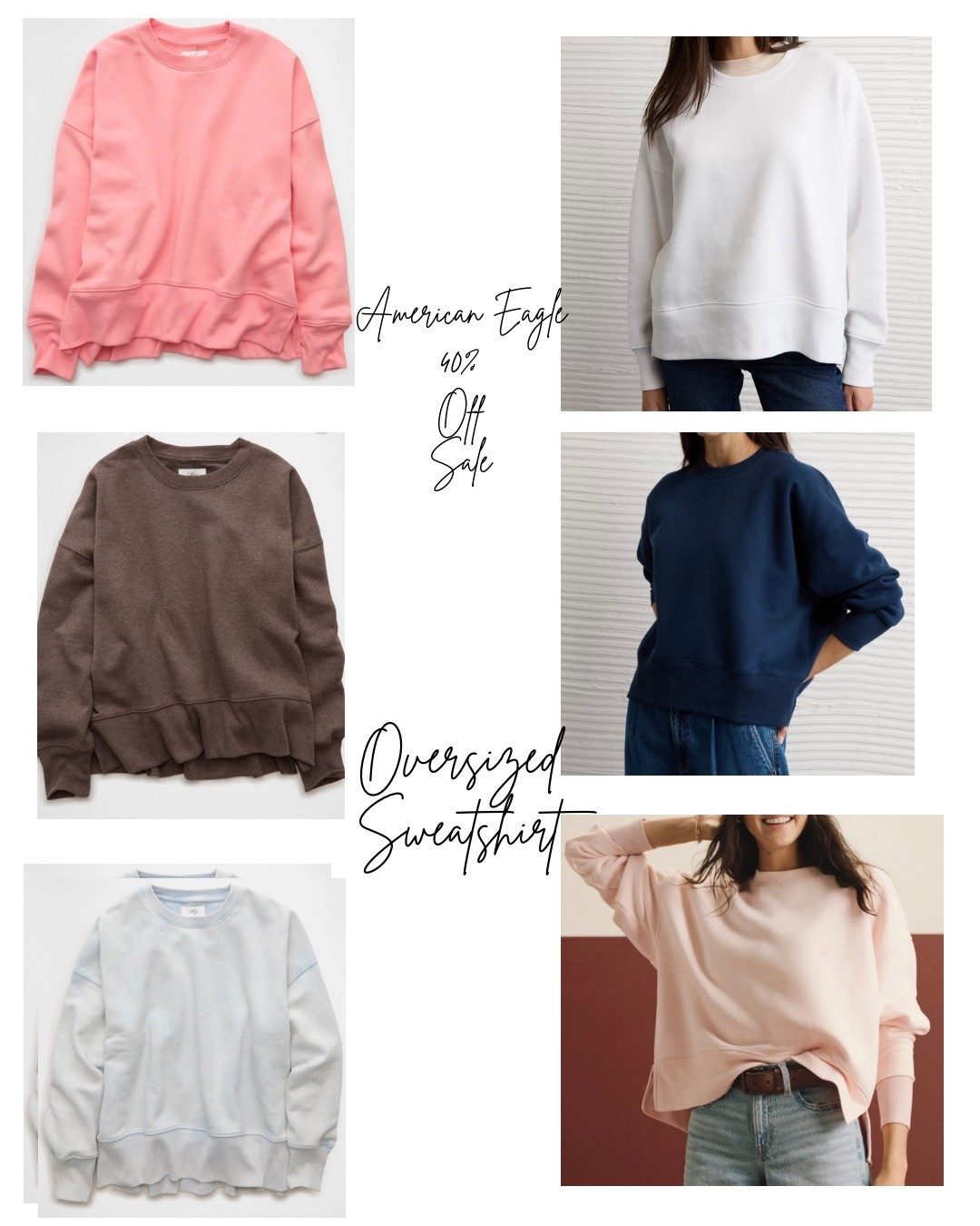 New at American Eagle and 40% off!

AE Everyday Luxe Oversized Sweatshirt

#LTKGiftGuide #LTKSaleAlert #LTKHoliday