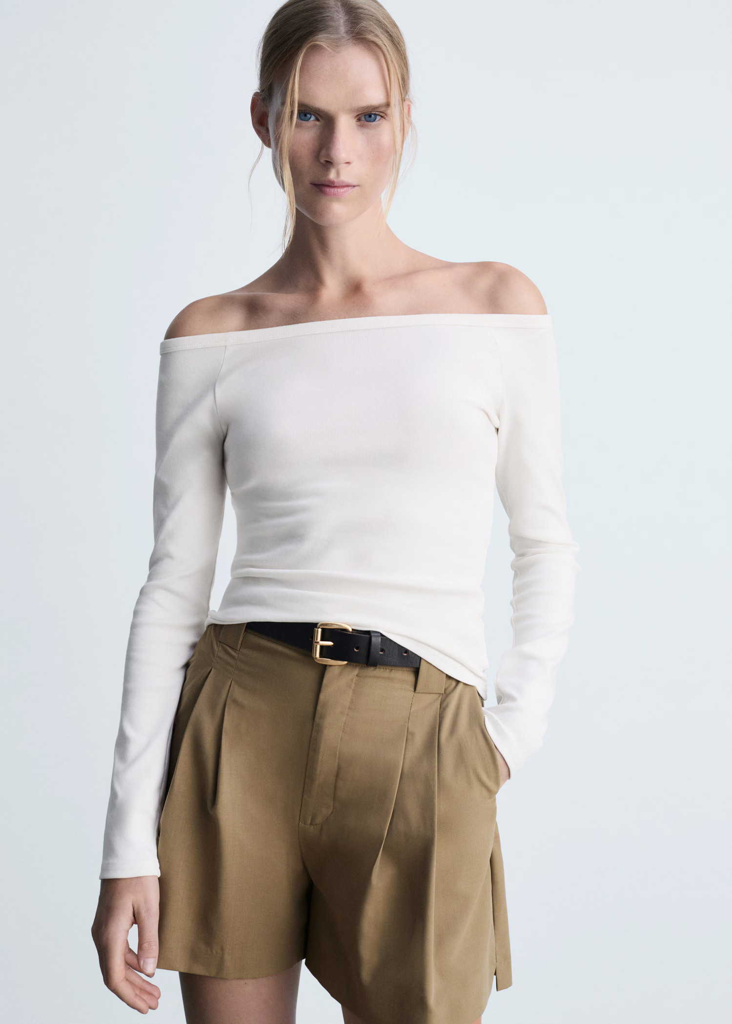 Pleated suit bermuda shorts - Women | MANGO USA | Mango (US/MX/AU)