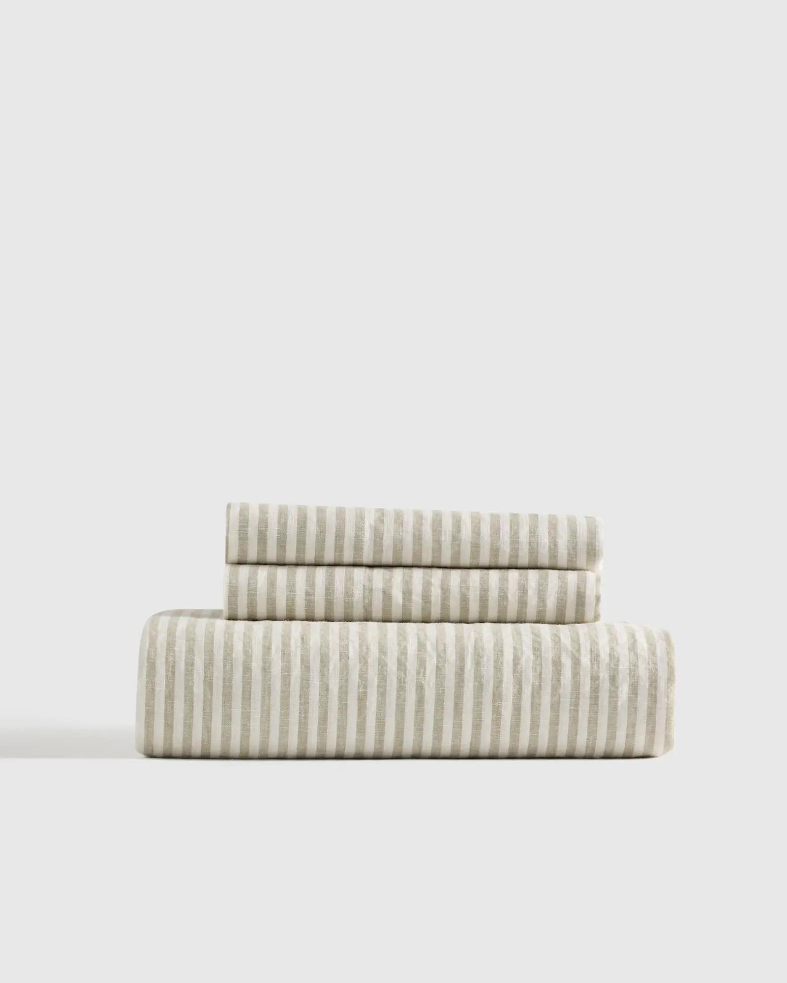European Linen Stripe Fitted Sheet Set | Quince