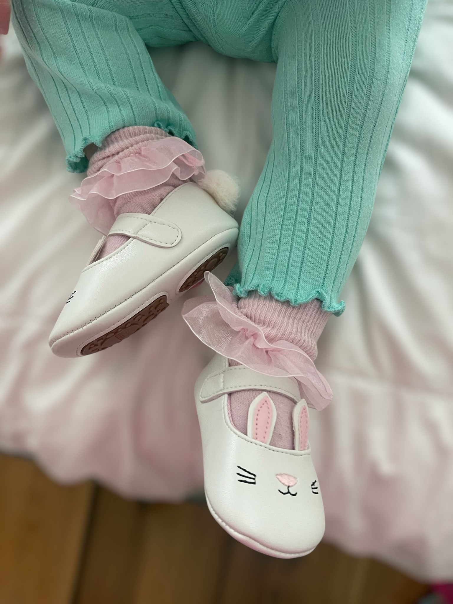 Adorable Bunny Baby Shoes – The Cutest Easter & Spring Outfit Essential

How sweet are these adorable bunny shoes? Featuring a soft white leather-like material, an embroidered bunny face, and the cutest pink ears and fluffy tail detail, these baby Mary Janes are the perfect springtime or Easter outfit addition! The Velcro strap closure ensures a secure fit, while the soft sole with grip makes them comfortable for little feet.

I’ve styled them with:
🐰 Frilly Ruffle Socks – Adding an extra touch of sweetness
🐰 Ribbed Teal Pants – A cozy, stylish contrast to the pastel tones

These whimsical bunny shoes are perfect for special occasions, first steps, or just adding a playful touch to everyday outfits. Whether for an Easter basket gift, a baby shower present, or a must-have for your little one’s wardrobe, these shoes are absolutely precious!

✨ Shop similar bunny shoes now! ✨

#BabyBunnyShoes #EasterOutfit #SpringStyle #BabyFashion #LTKKids #ToddlerShoes #AdorableLooks #LTKBaby #BabyStyle #CutestKicks #SoftSoleShoes

#LTKFindsUnder50 #LTKShoeCrush #LTKBaby