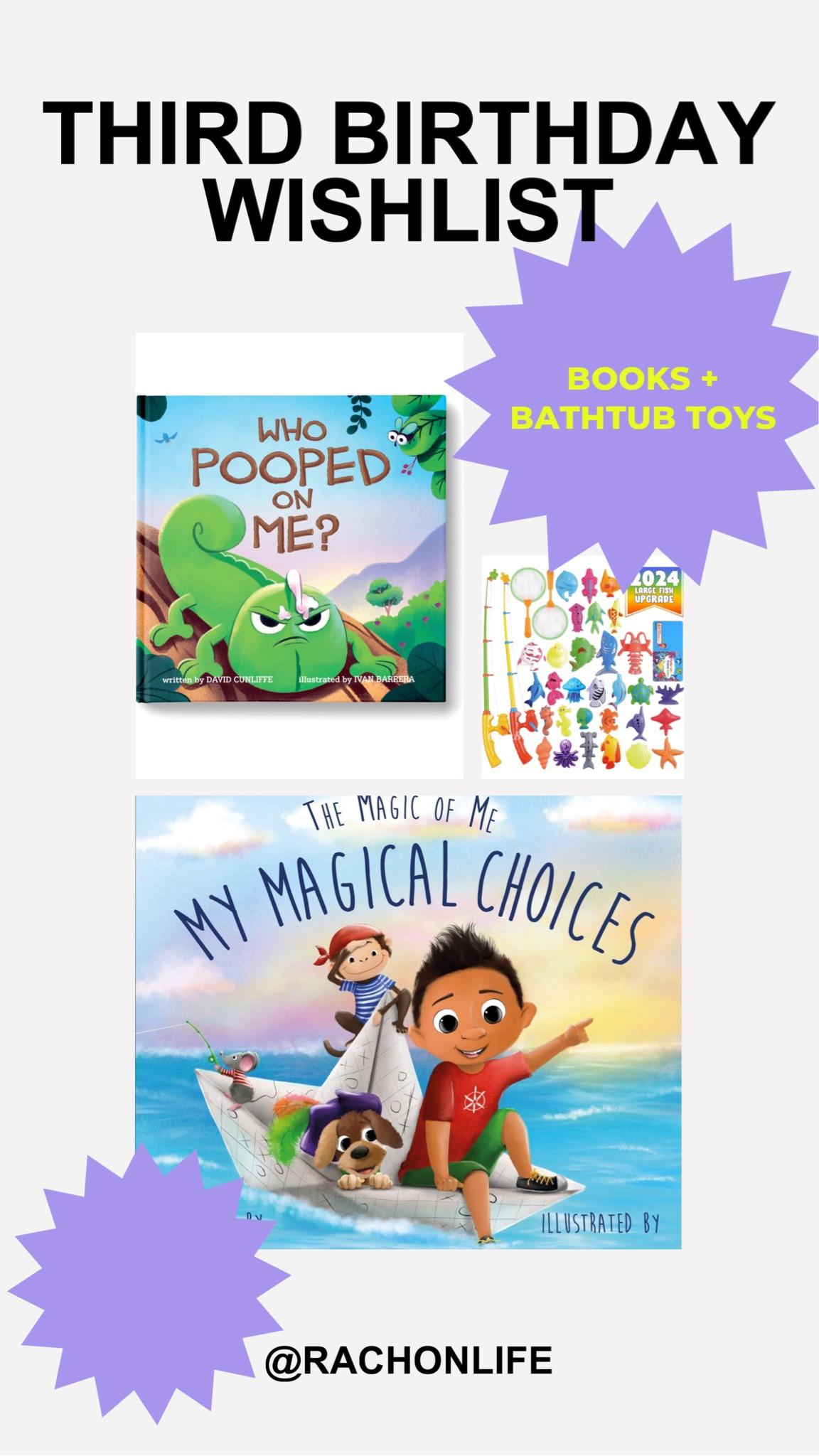 Honestly I’d feel like a bad mom if I didn’t get at least a few books/bathtub toys on here 🤣 #rachonlife #momlife #stayathomemom #sahm #sahmlife #yesmom #toddlermom #momofboth #momoftwo #girlmom #millennialmom #gentleparenting #marriedlife 

#LTKGiftGuide #LTKFindsUnder50 #LTKKids