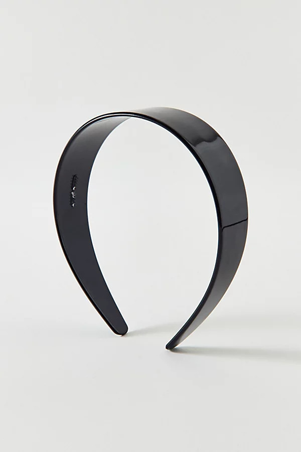 Smooth Acrylic Wide Headband in Pitch black, Women's at Urban Outfitters | Urban Outfitters (US and RoW)