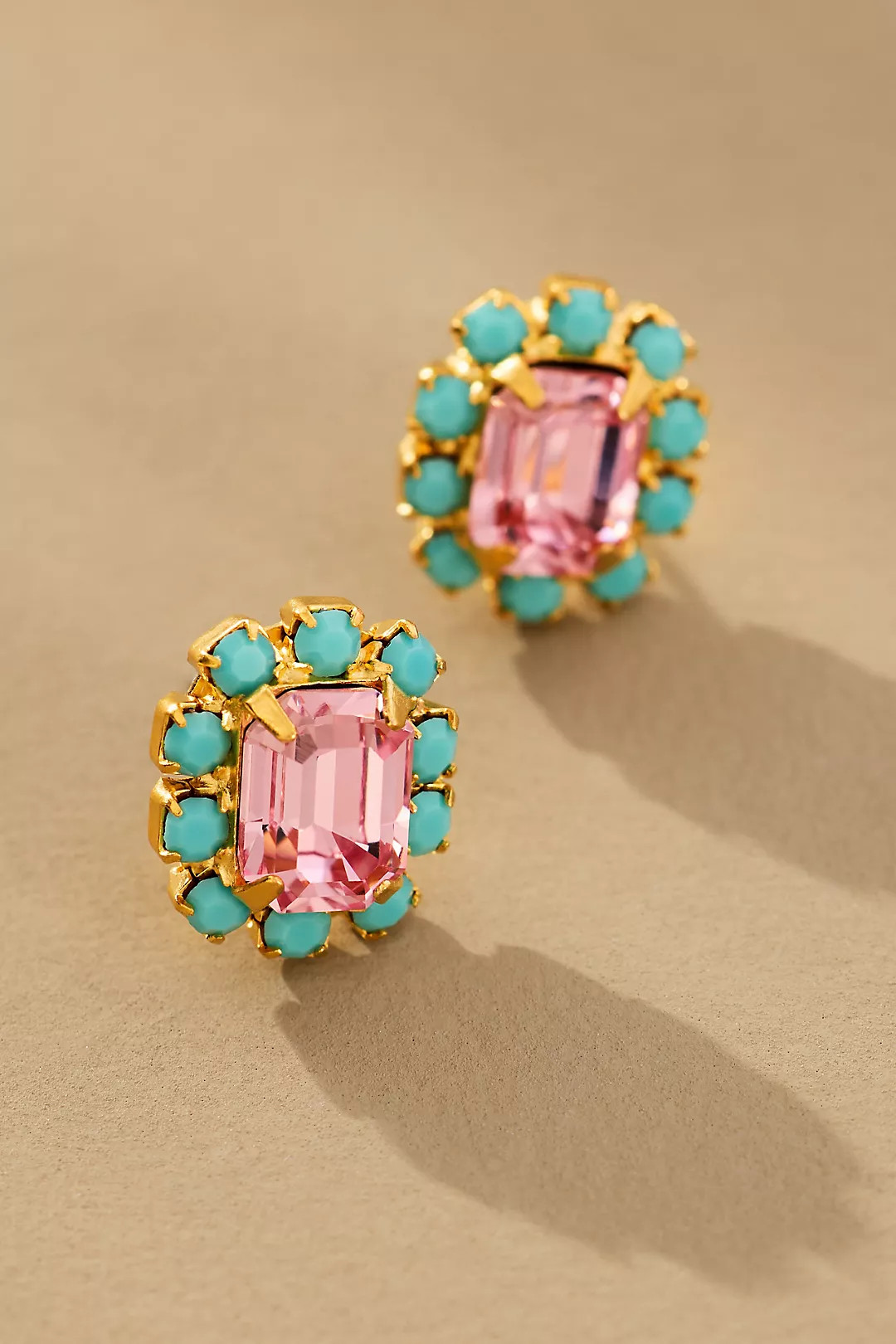 The Pink Reef Crystal Petite Stud Earrings | Anthropologie (US)