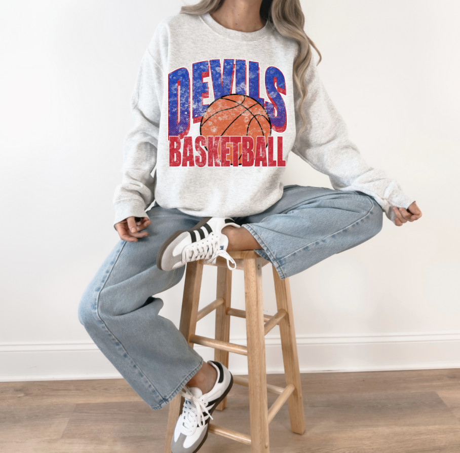 Devils Basketball- Ash Sweatshirt — BECK + PALM BECK+PALM | BECK+PALM