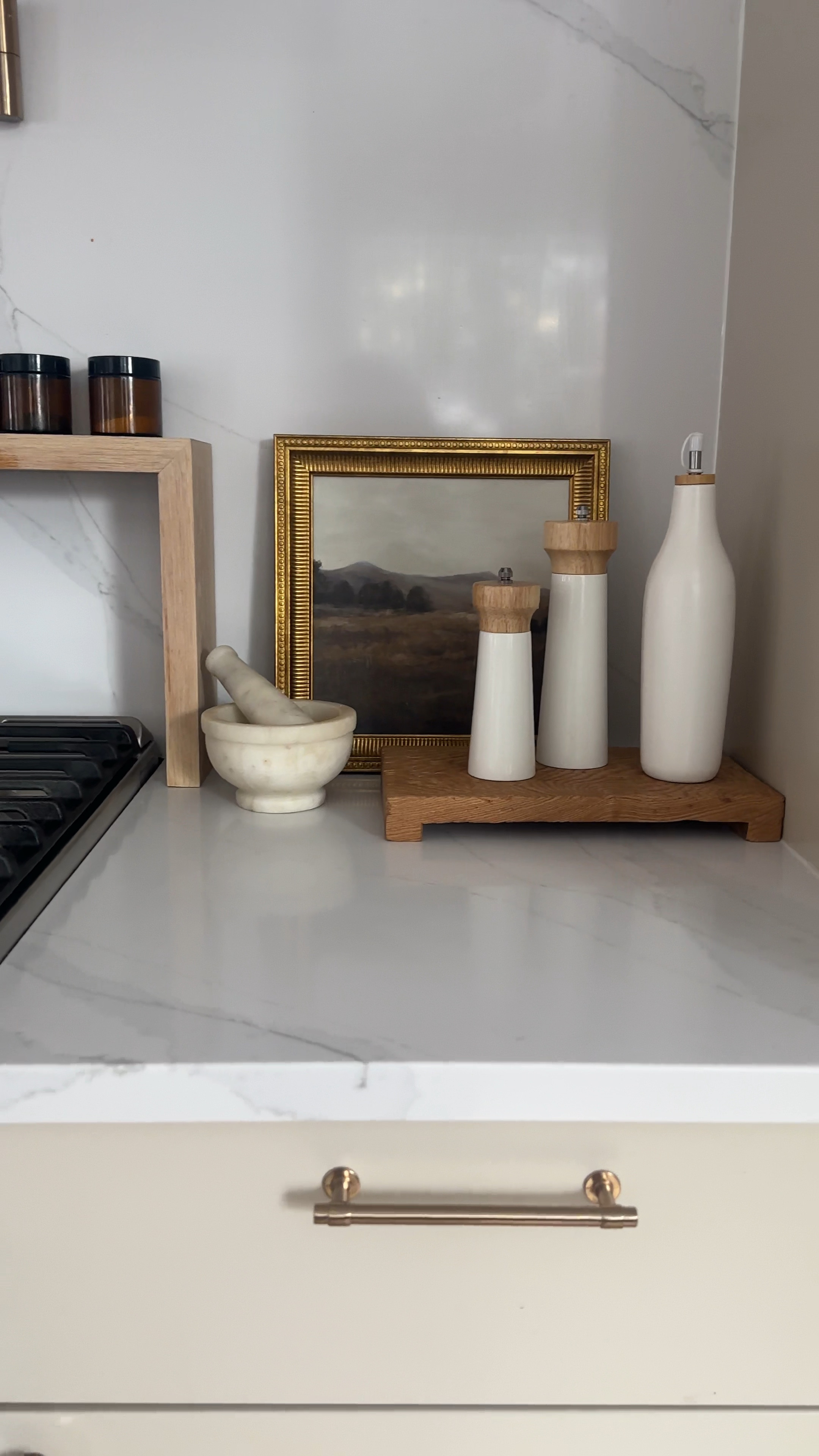 Updated with corner of my kitchen with these affordable finds, both functional and beautiful! Aesthetic kitchen finds 