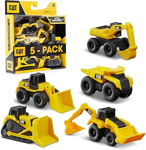 Cat Construction Little Machines 5 Pack - Great Cake Toppers | Amazon (US)