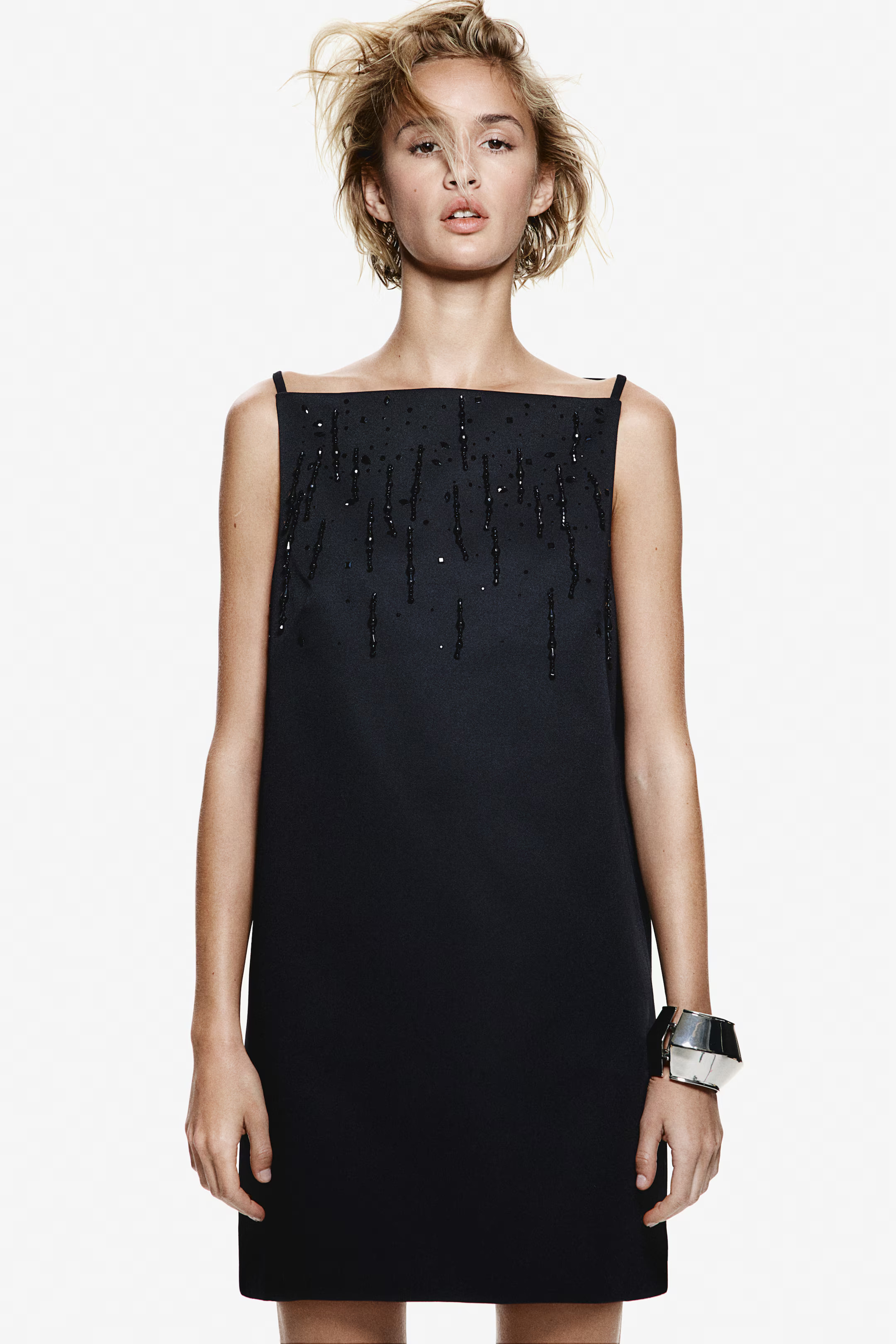 Embellished mini dress - Black - Ladies | H&M GB | H&M (UK, MY, IN, SG, PH, TW, HK)
