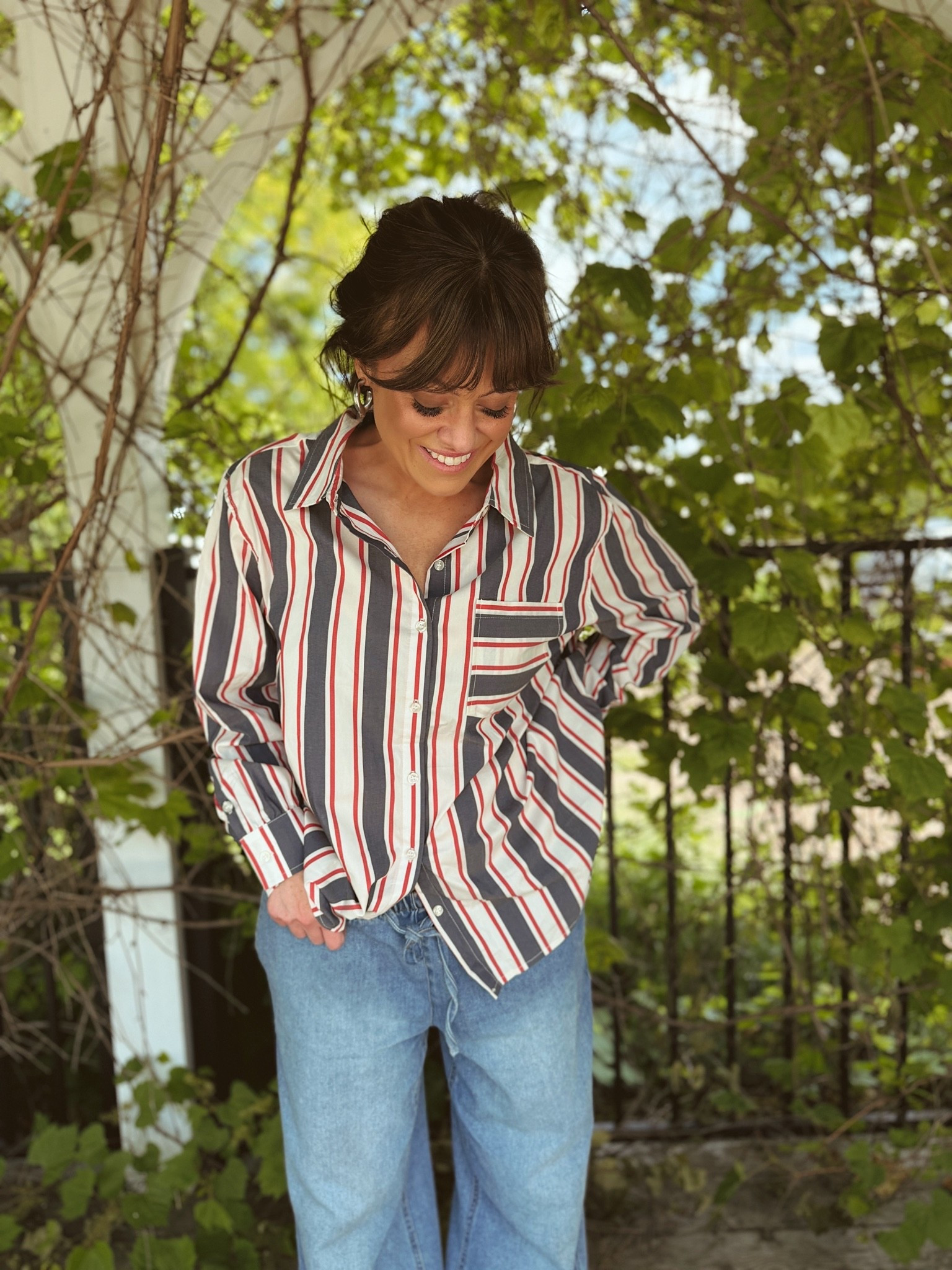 Gosh I love this top! I sized up one for a more oversized relaxed fit, but it does already run roomy