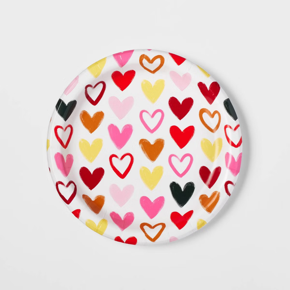 20ct Disposable Valentine Snack Plate Multi-hearts - Spritz™ | Target