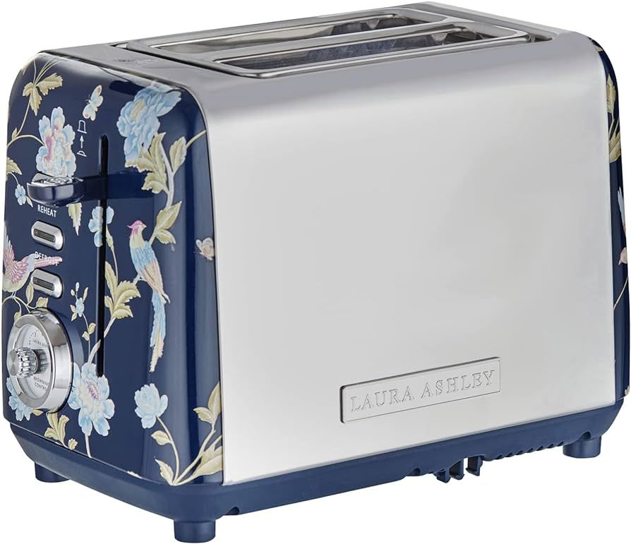 VQ Laura Ashley Elveden Navy Stainless Steel 2 Slice Toaster | Multi-Functional Bagels & Bread To... | Amazon (US)