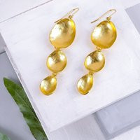 Long Dangle Earrings, Bohemian Jewelry, Gold Large Drop Earring, Statement Clip Earring | Etsy (US)