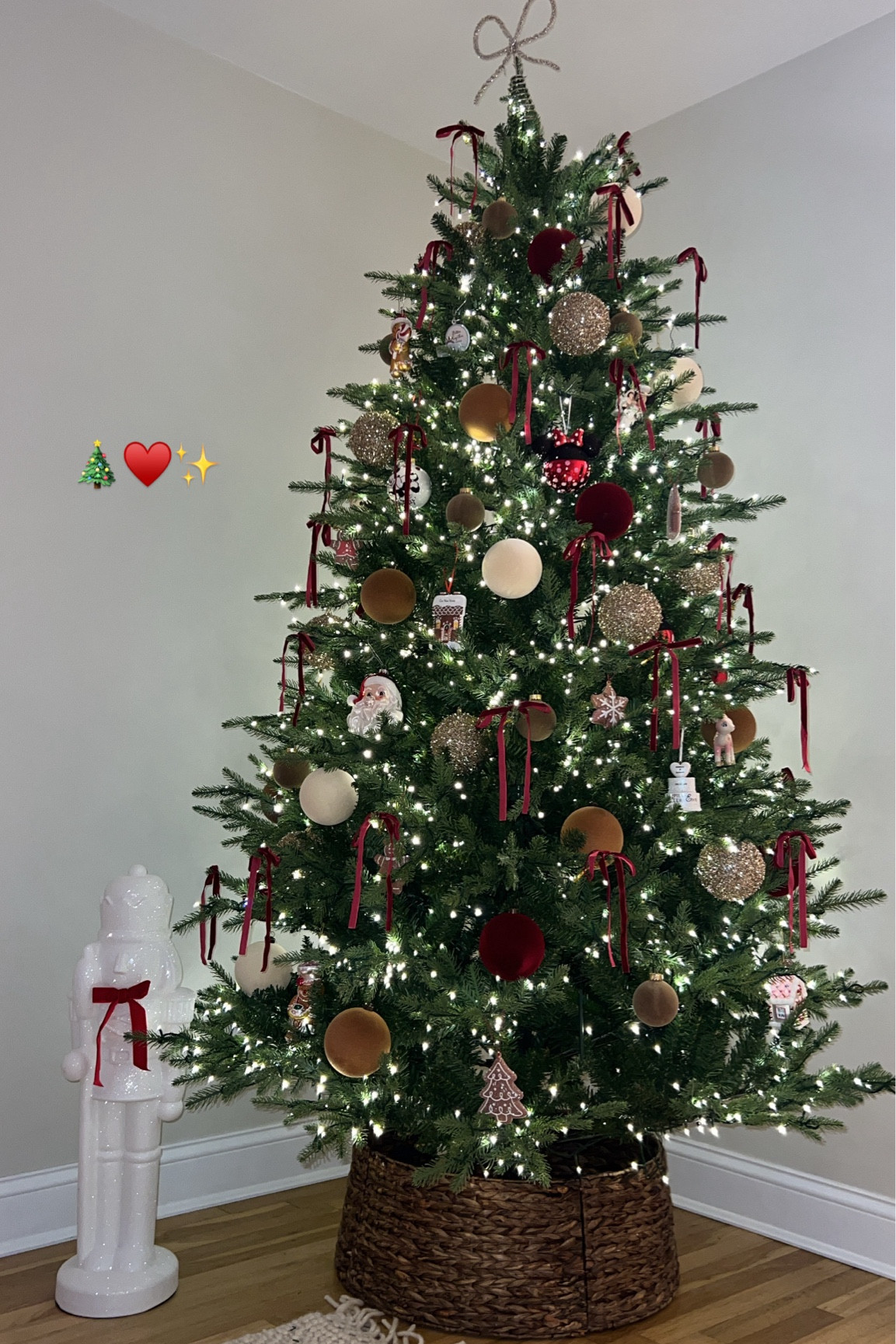 Christmas tree! Viral Home Depot twinkling light tree, burgundy Christmas tree velvet bows, flocked velvet ornaments, gingerbread Christmas, nutcracker 

#LTKHoliday #LTKSeasonal #LTKHome