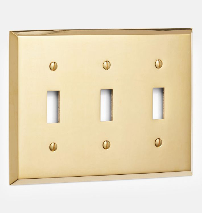 Lewis Triple Toggle Switchplate | Rejuvenation