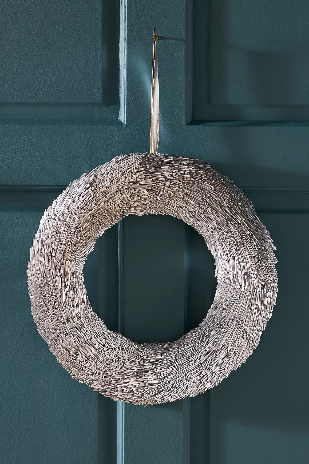 Silver Beaded Wreath | Anthropologie (US)