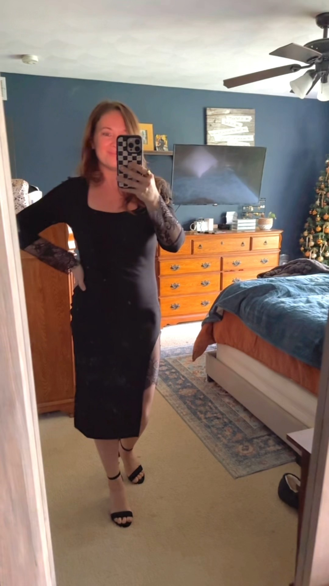 This dress is stunning and can be worn for your next holiday event or date night! I went up 1 size to a medium 

#LTKHoliday #LTKFindsUnder100 #LTKSeasonal