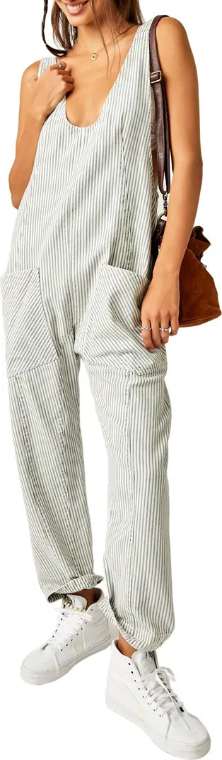 Free People High Roller Stripe Railroad Denim Jumpsuit | Nordstrom | Nordstrom