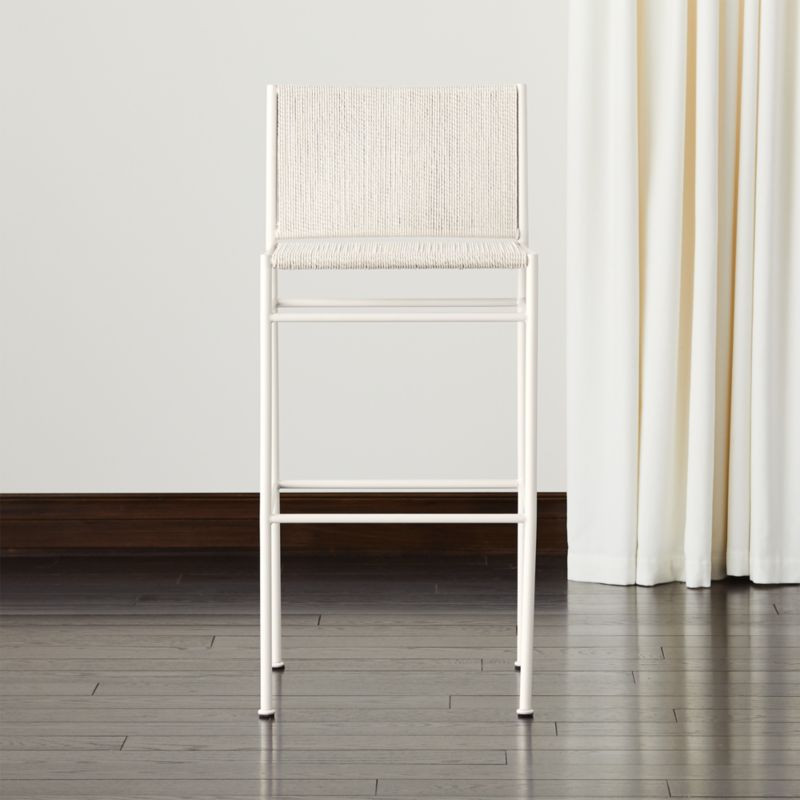 Bounce Ivory Woven Bar Stool + Reviews | CB2 | CB2