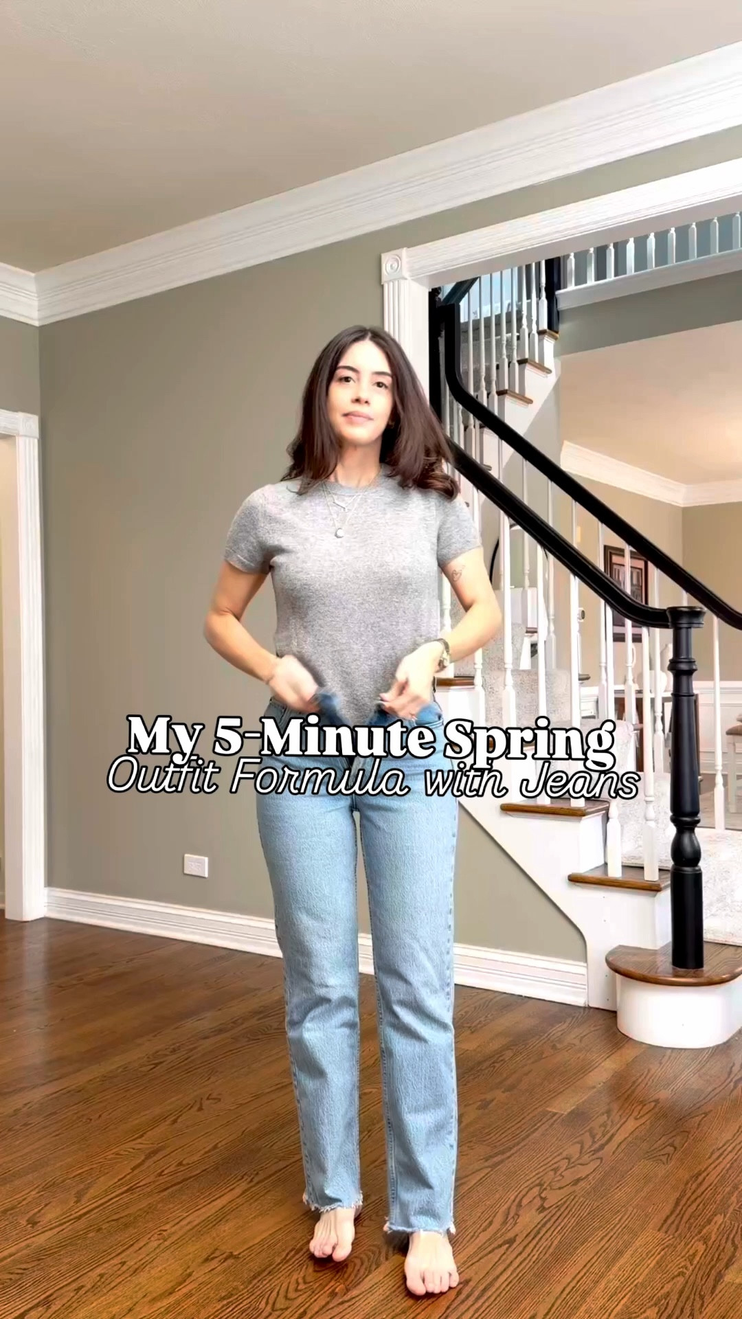 My 5-minute spring mom outfit formula that always works when I want to look put together.
Jeans are TTS - I’m wearing size 27 regular 
Cashmere tee size Small
Trench coat size small
Loafers and block heels are TTS

#LTKgrwm #LTKSeasonal #LTKootd