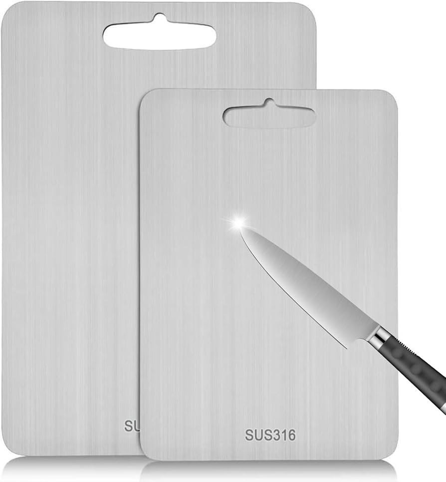 Titanium Cutting Board, Steel Cutting Boards For Kitchen, Stainless Steel Cutting Board 316, Larg... | Amazon (US)