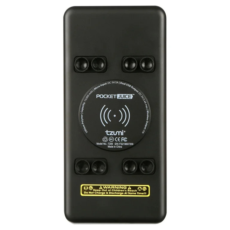 Pocket Juice Wireless Plus 10K Power Bank – 3-in-1 10,000mAh Portable Charger with High-Speed W... | Walmart (US)