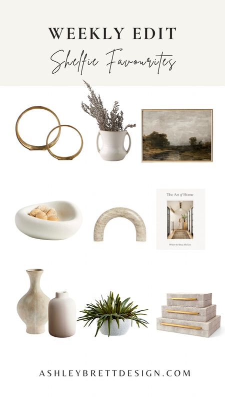 Shelf decor favourites featuring a neutral palette. Styling tips to follow! 

Vases, artwork, brass decor, white bowl, faux plants, studio mcgee, decorative boxes, marble objects, marble decor 

#LTKMostLoved #LTKhome #LTKfindsunder100