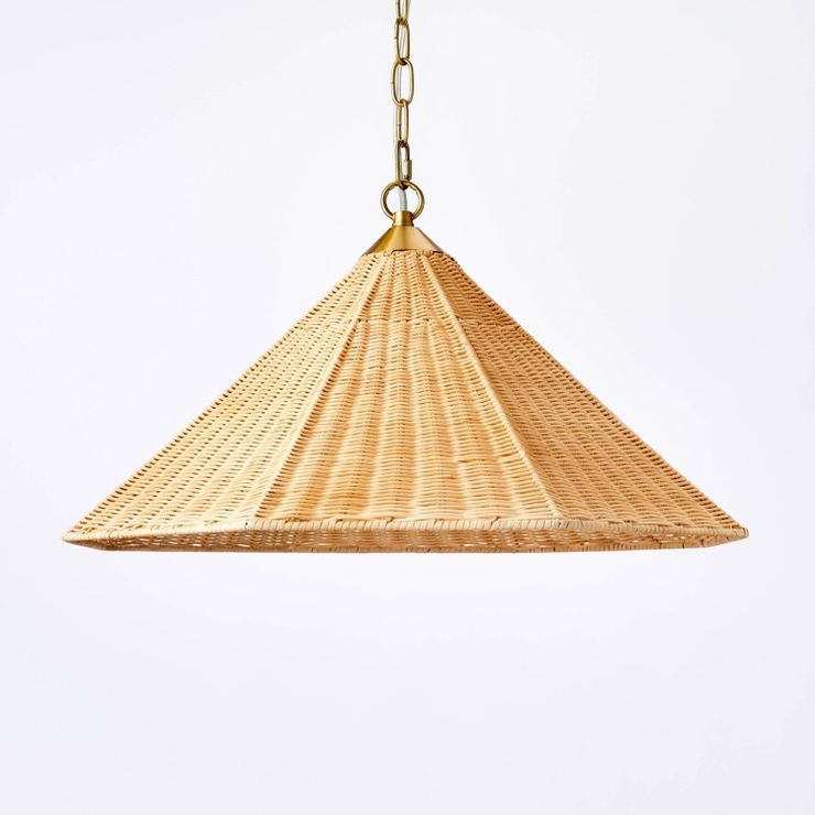 Tapered Rattan Ceiling Light Brown - Threshold&#8482; designed with Studio McGee | Target