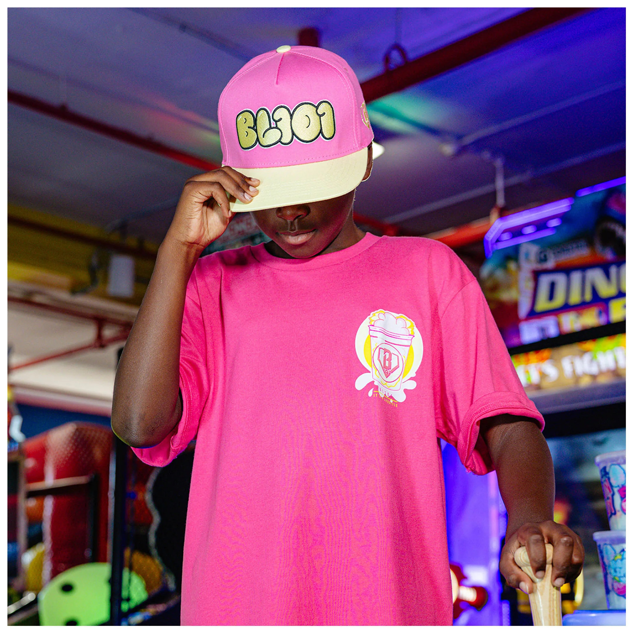 Cotton Candy Snapback Hat - Pink Lemonade | Denny's