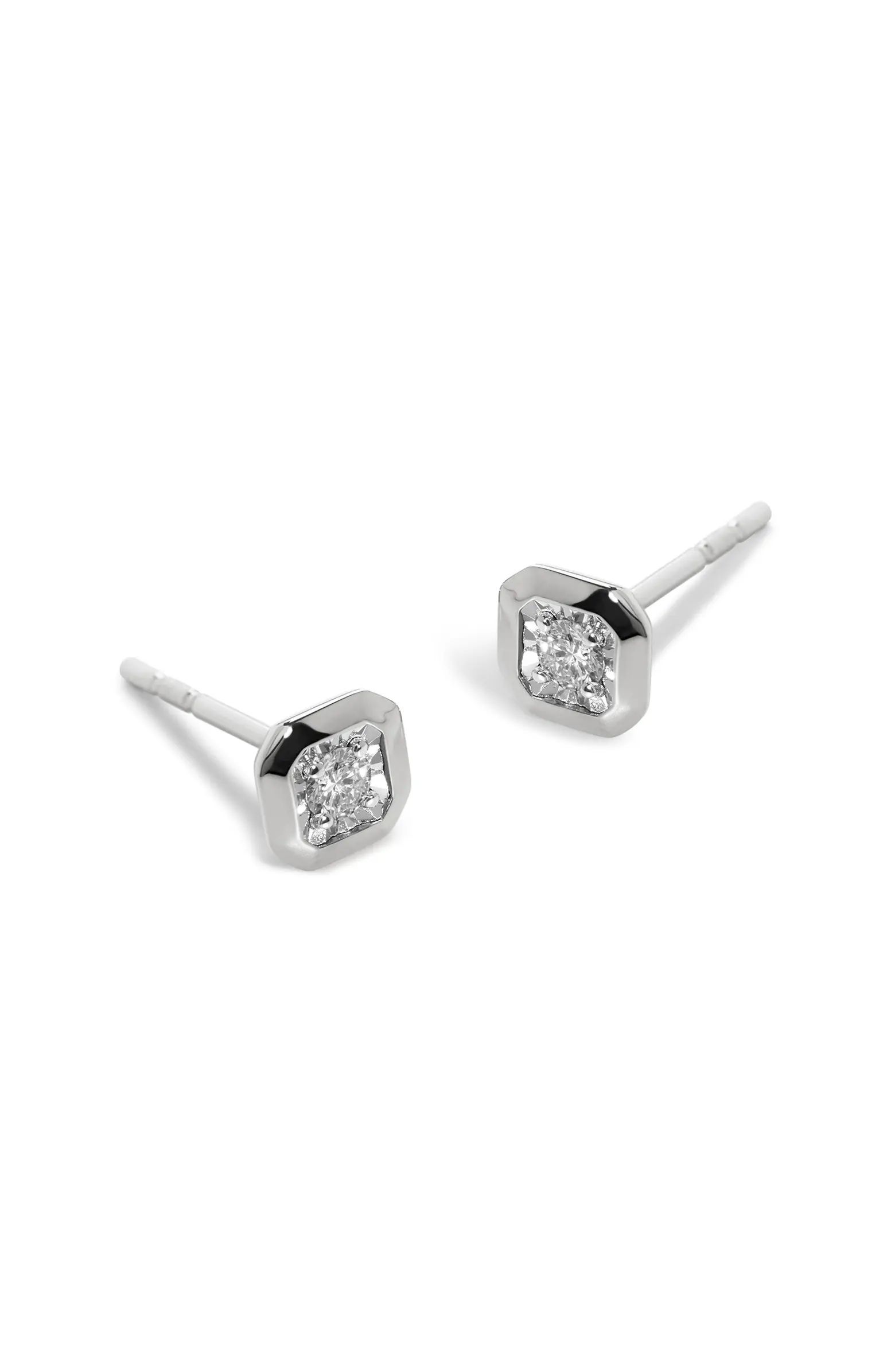 Monica Vinader Asscher Lab Grown Diamond Stud Earrings | Nordstrom | Nordstrom