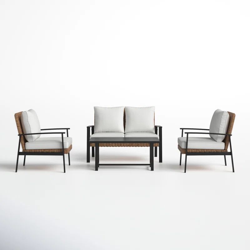 Northwood Diani 4-Piece Conversation Set with Cushions | Wayfair North America