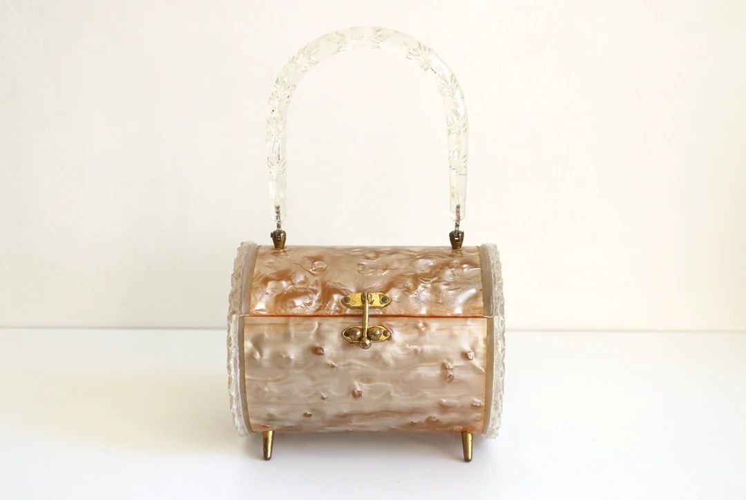 Champagne Pearl Lucite Handbag | Etsy (US)