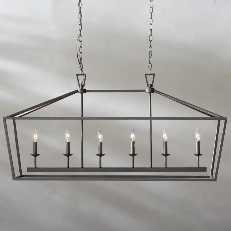 Neuhaus 6 - Light Dimmable Kitchen Island Geometric Chandelier | Wayfair North America