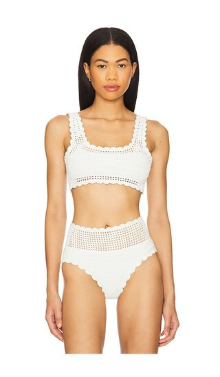 BEACH RIOT Andy Bikini Top in Ivory. - size S | Revolve Clothing (Global)