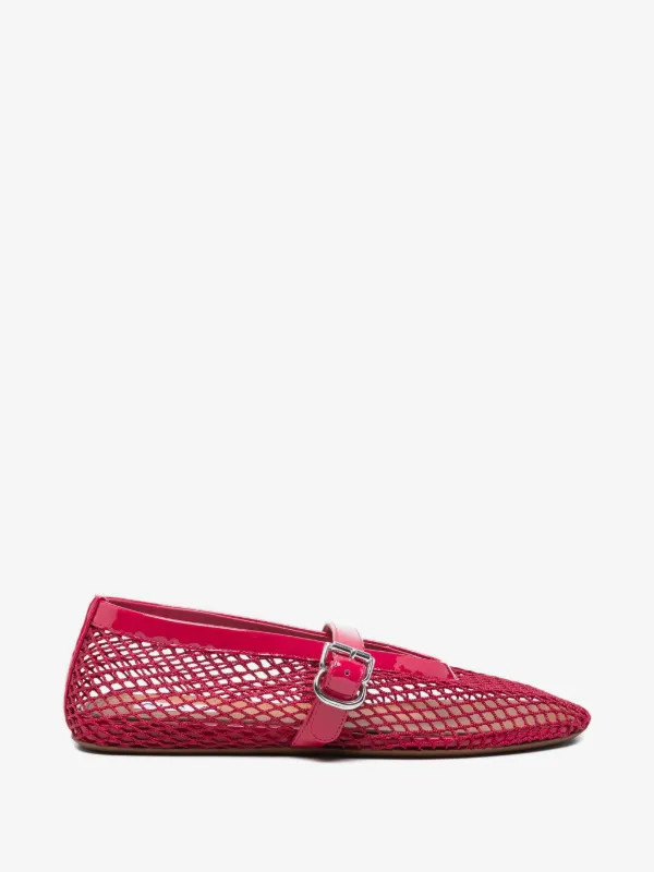 mesh buckle-fastening ballet flats | Farfetch Global