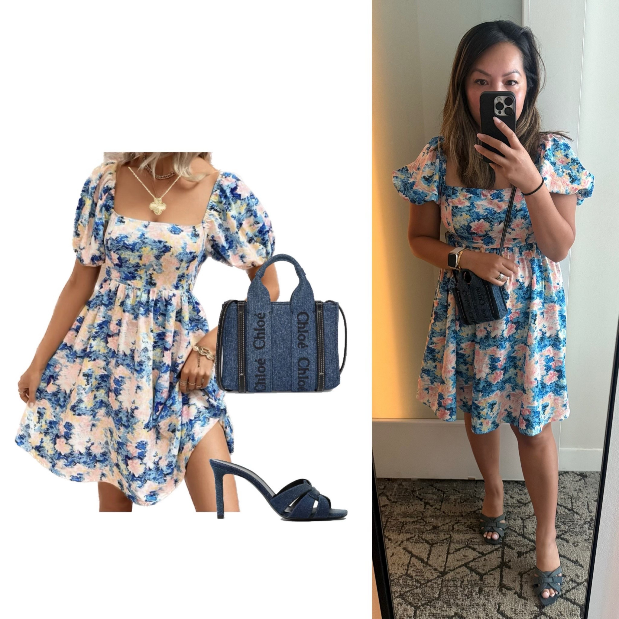 Dress 👗- SHEIN
Scarf 🧣- Louis Vuitton 
Chloe tote micro
YSL - heels

#LTKItBag #LTKShoeCrush #LTKStyleTip