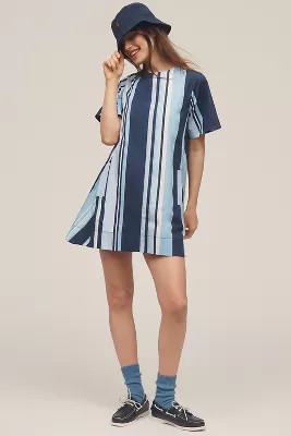 The Emmy Short-Sleeve Swing Mini Dress by Maeve | Anthropologie (US)