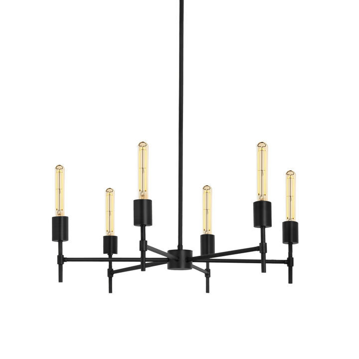 Prospect 6-Light Round Chandelier, Matte Black | Lights.com