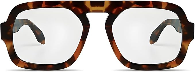 ADE WU Fashion Glasses for Women 70s Vintage Non Prescription Glasses Frames Retro Square Aviator... | Amazon (US)