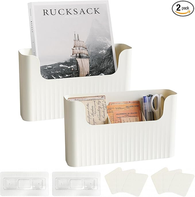 File Holder Mail Organizer Wall Mount Magazine Organizer Holder Wall Hanging Files Mails Magazine... | Amazon (US)