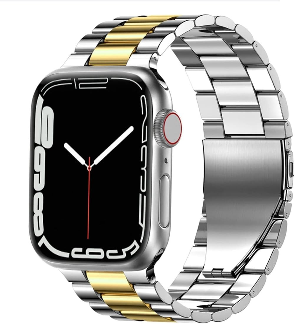 Fitlink Metal Band Compatible for Apple Watch Series 8 7 6 5 4 3 2 1 SE Apple Watch Ultra, Stainl... | Amazon (US)