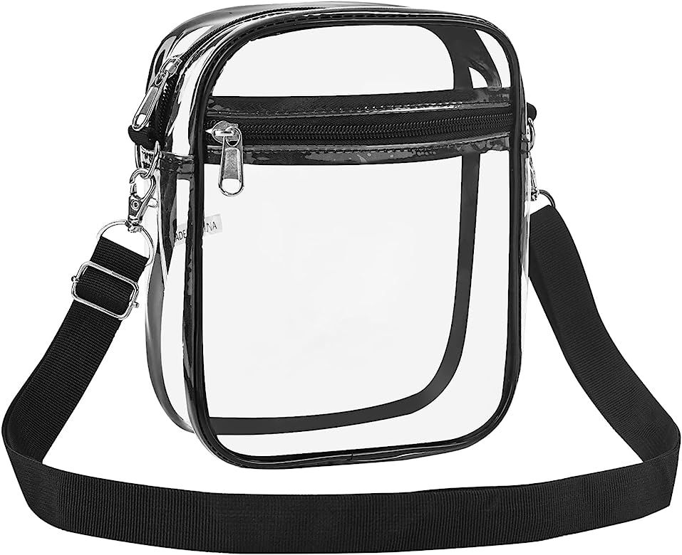 Clear Shoulder Bag for Women, Clear Purse With Stadium Approved for Concerts | Amazon (US)