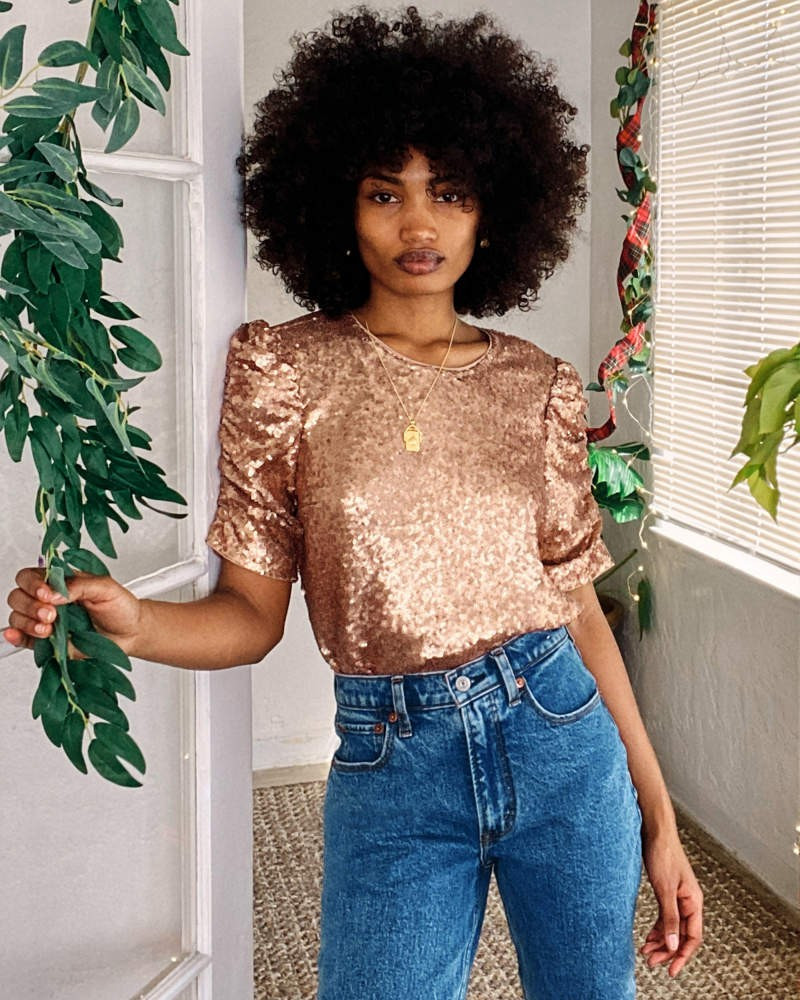 Sequin Tee | Abercrombie & Fitch (US)
