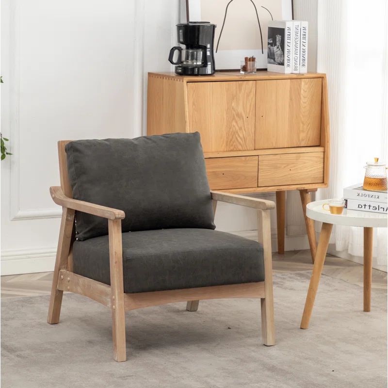 Marnisha Vegan Leather Armchair (Set of 2) | Wayfair North America